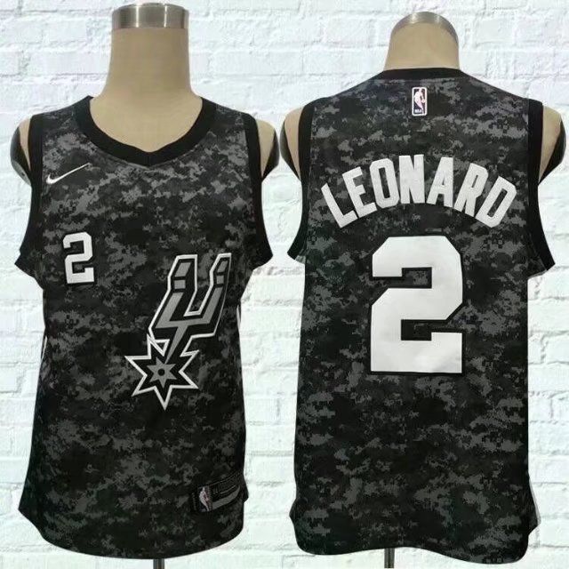 Men San Antonio Spurs #2 Leonard Black City Edition Nike NBA Jerseys